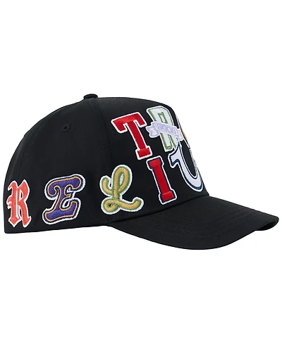 True Religion Men's Bold Logo Horseshoe Baseball Hat