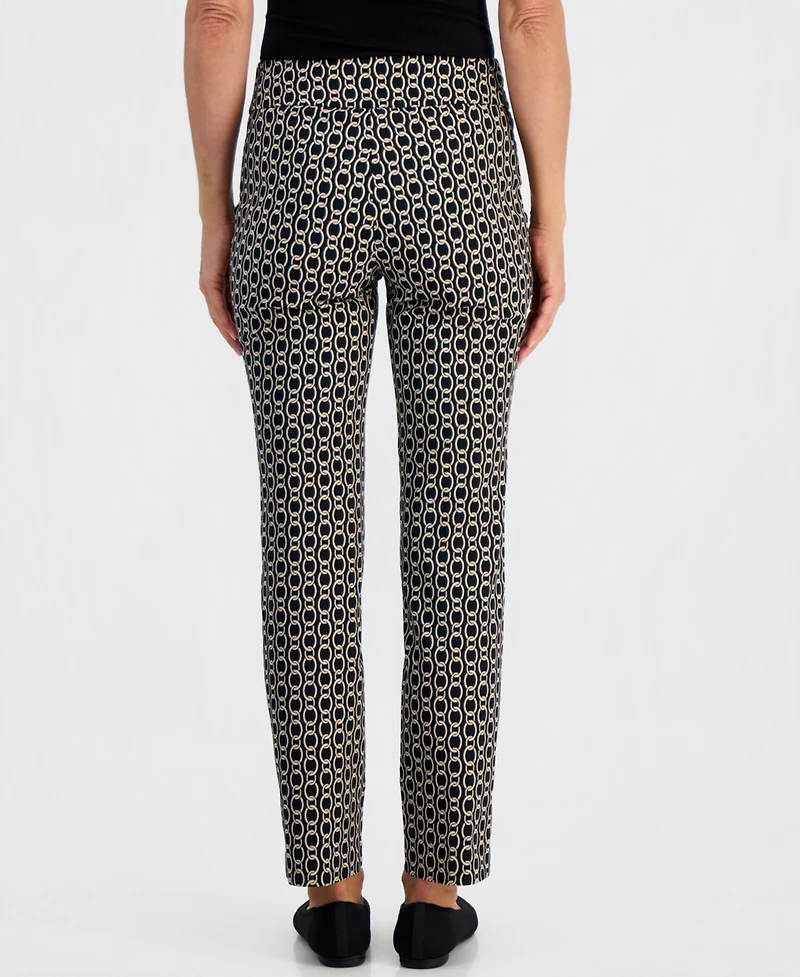 Jm Collection Petite Chain Rivet Pull-On Straight Pants, Macy's Exclusive
