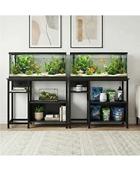 homfan 4 Tier Storage Shelf, Heavy Duty Standing Shelf with Power Outlets, Rack for Reptile Tank or Terrarium