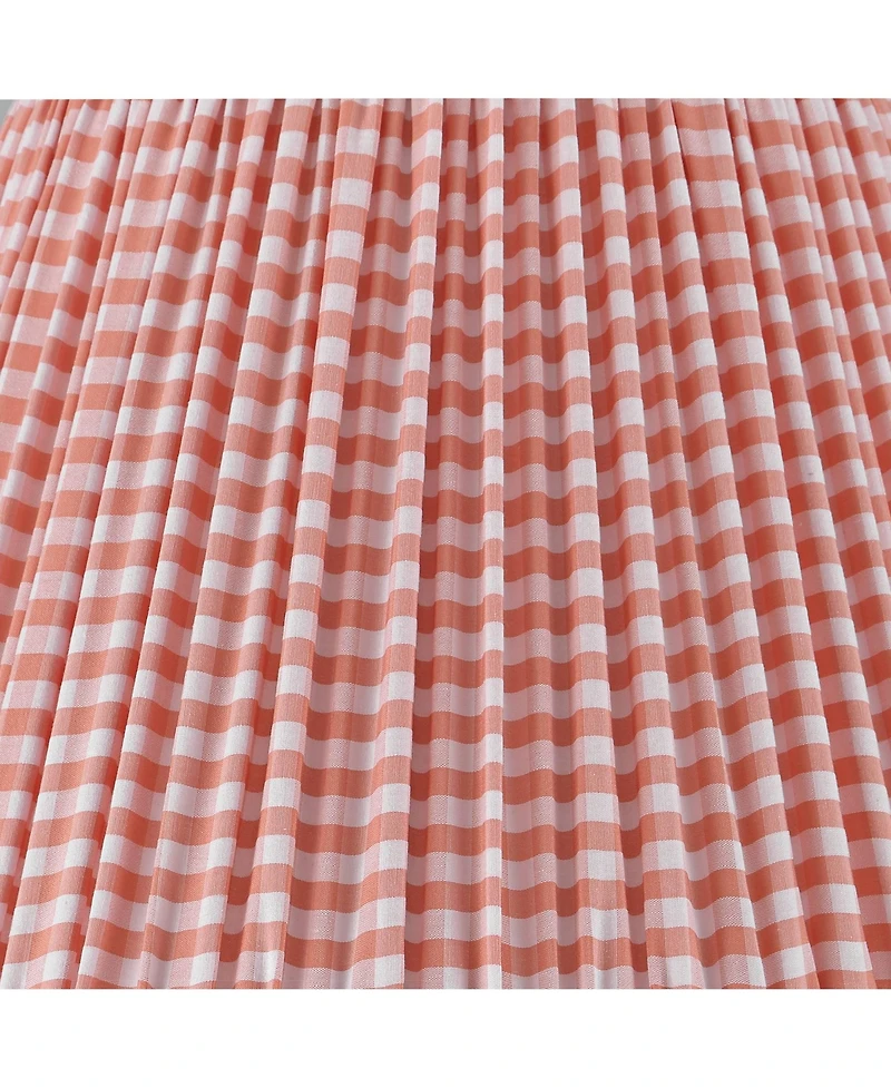 Springcrest Gingham Plaid Pleated Cotton Empire Shade (9x16x11)