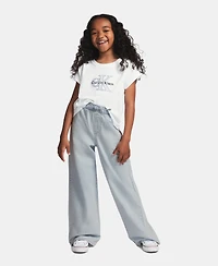 Calvin Klein Girls' 7-16 Seasonal Mono Logo Short-Sleeve T-Shirt