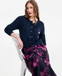 Jonathan Cohen X Macy's Women's Cropped Embroidered Fitted Cardigan, Exclusive