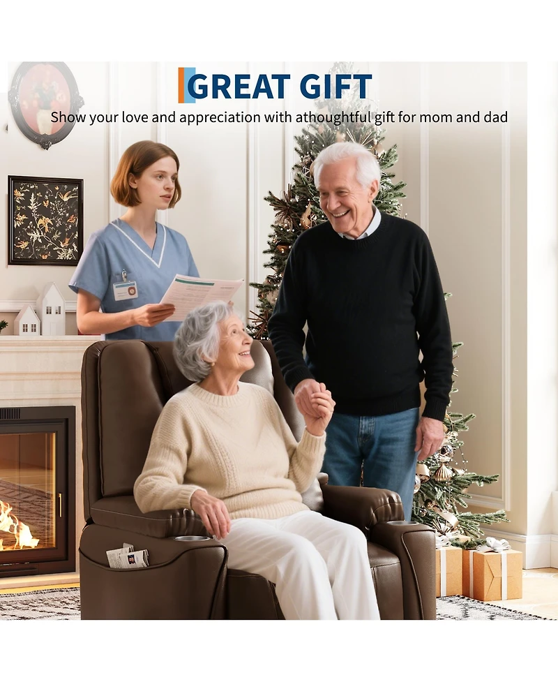 homfan Power Lift Recliner Chair for Living Room - Electric Stand Assist Seniors and Adults