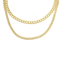 Steve Madden Gold Boho Mixed Chain Layered Necklace
