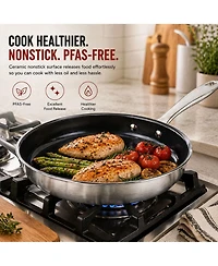 Alva Maestro Nonstick Stainless Steel Frying Pan – 5-Ply