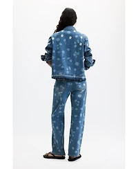 Desigual Women's Floral Embroidered Jeans
