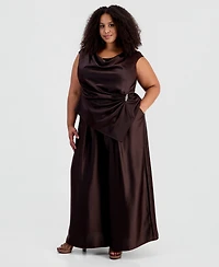 Muse Plus Asymmetrical Draped Top