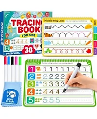 Quokka Tracing Books for Kids Ages 3-5 - Dry Erase Activity Books for Kids Ages 3-5