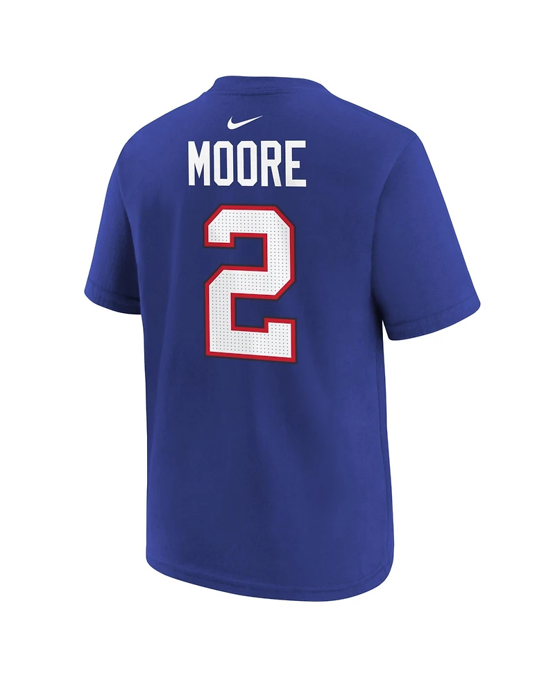 Nike Big Boys and Girls D.j. Moore Royal Buffalo Bills Name & Number T-Shirt