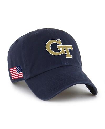 '47 Brand Men's Navy Georgia Tech Yellow Jackets Americana Heritage Clean Up Adjustable Hat