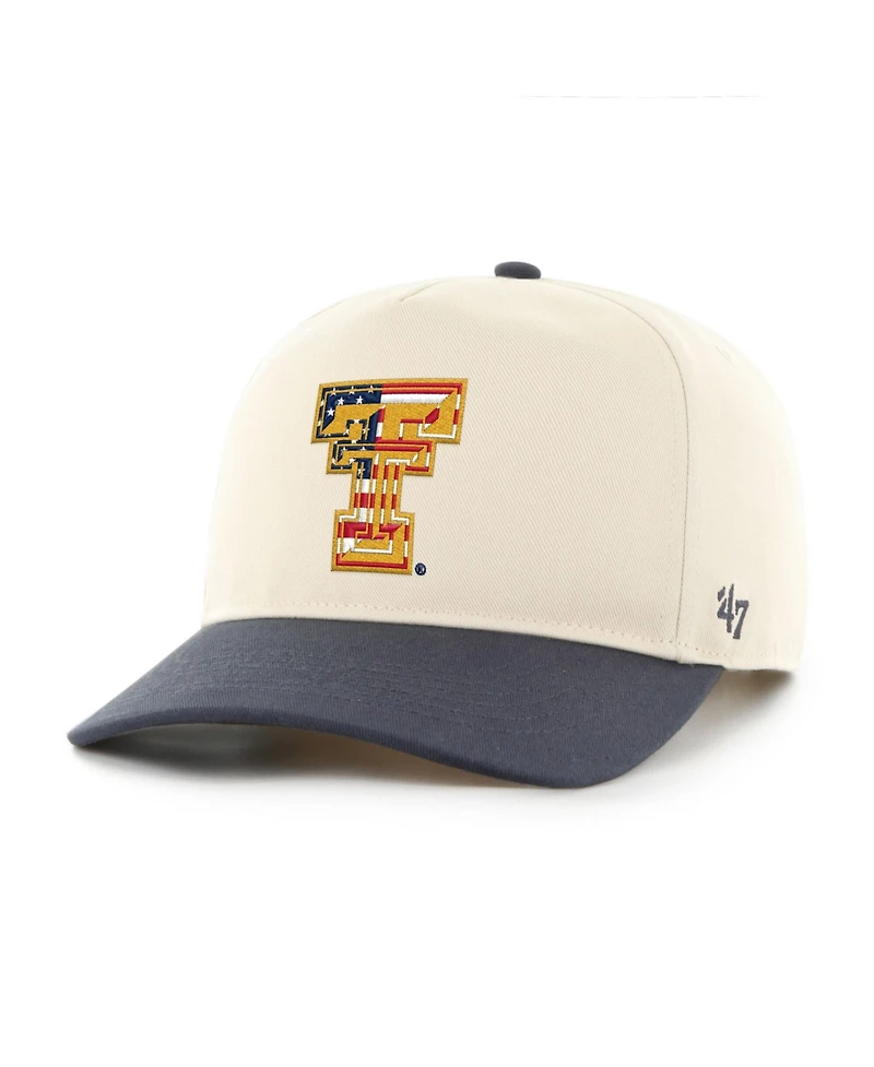 '47 Brand Men's Natural/Navy Texas Tech Red Raiders Americana Flag Hitch Adjustable Hat