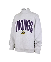 '47 Brand Women's Gray Minnesota Vikings Subtle Muse Mock Neck Sweatshirt