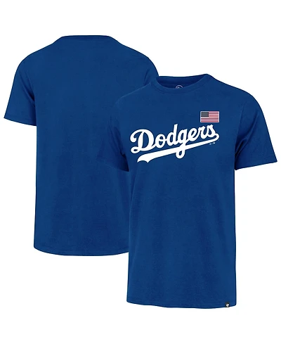 '47 Brand Men's Royal Los Angeles Dodgers Heritage U.s. Flag T-Shirt