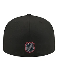 New Era Men's Black Colorado Avalanche Color Pop 59FIFTY Fitted Hat
