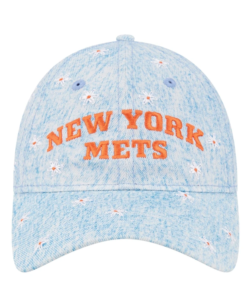 New Era Women's Light Blue New York Mets Daisy All Over 9TWENTY Adjustable Hat
