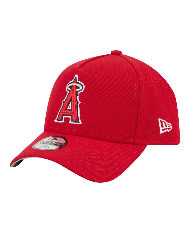 New Era Big Boys and Girls Red Los Angeles Angels 9FORTY A-Frame Adjustable Hat