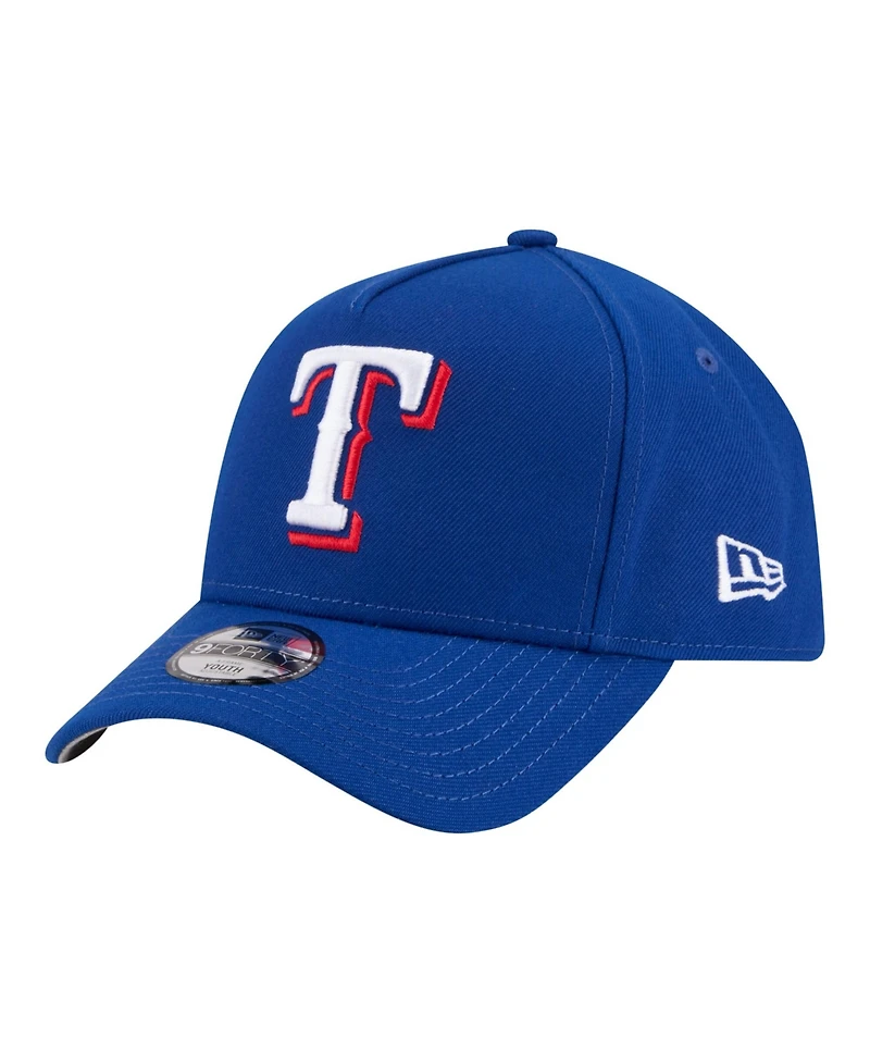 New Era Big Boys and Girls Royal Texas Rangers 9FORTY A-Frame Adjustable Hat