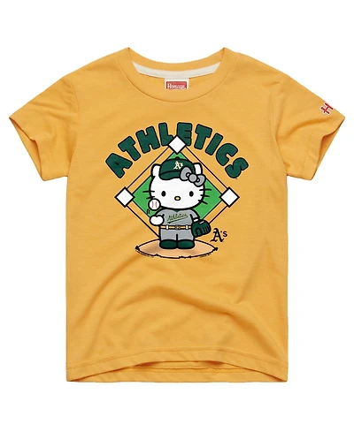 Homage Toddler Gold Athletics Hello Kitty x Mlb Tri-Blend T-Shirt