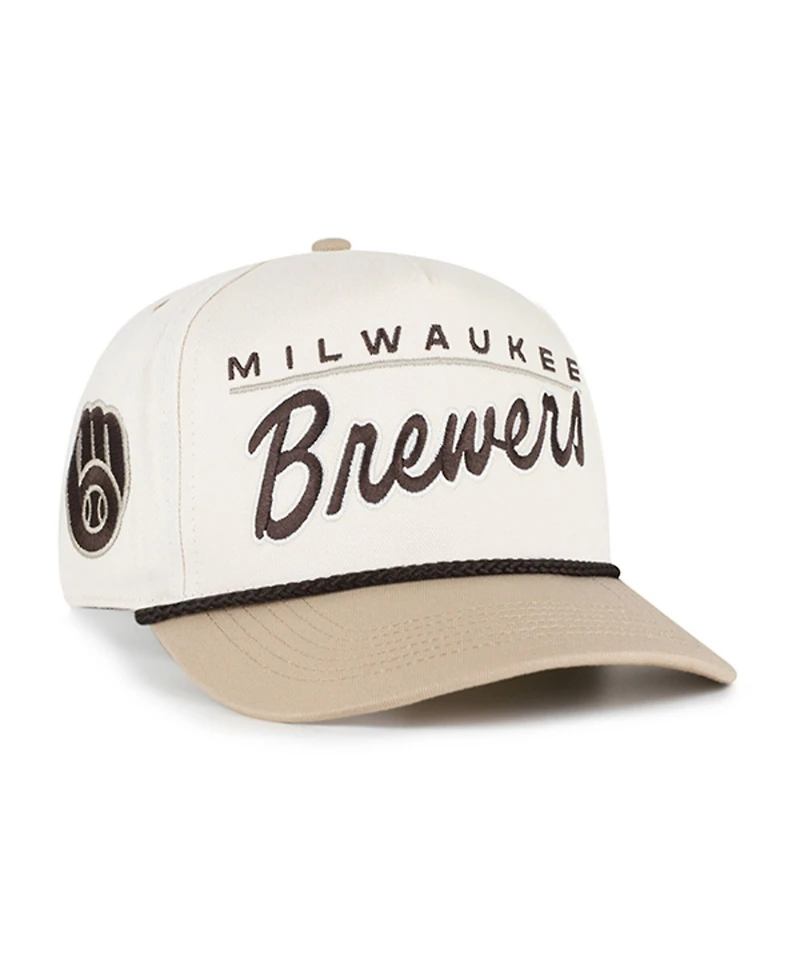 '47 Brand Men's Natural/Tan Milwaukee Brewers Neutral Terrain Hitch Rope Adjustable Hat
