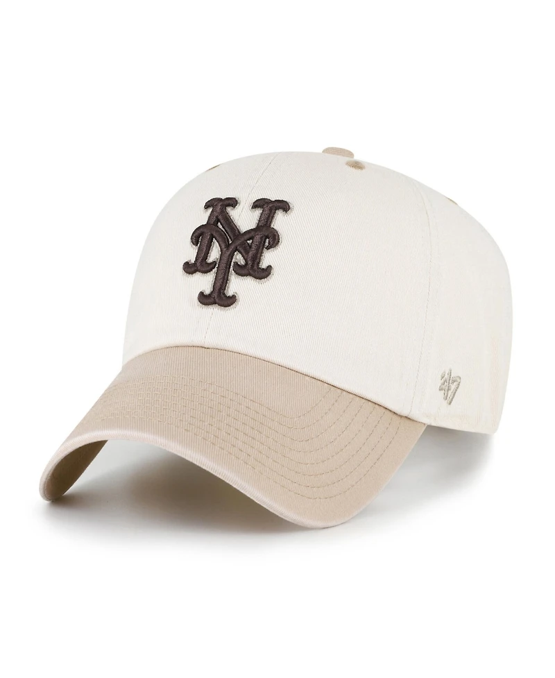 '47 Brand Men's Natural/Tan New York Mets Neutral Terrain Clean Up Adjustable Hat