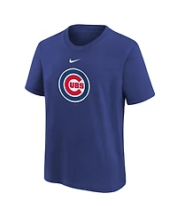 Nike Big Boys and Girls Royal Chicago Cubs Large Logo T-Shirt