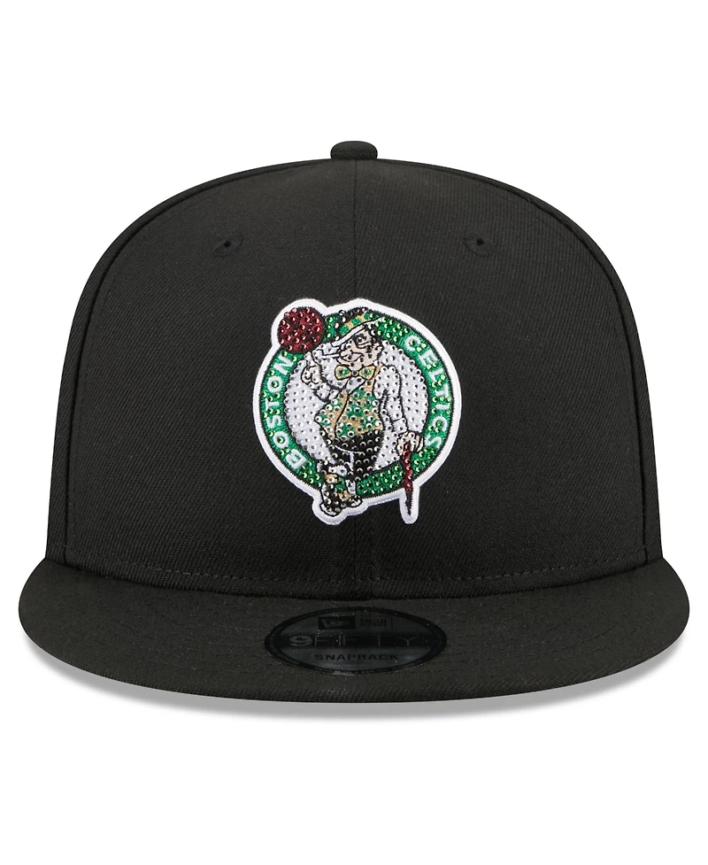 New Era Men's Black Boston Celtics 2026 Nba Draft Crystal 9FIFTY Snapback Hat