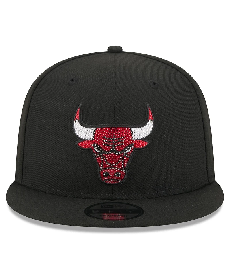 New Era Men's Black Chicago Bulls 2026 Nba Draft Crystal 9FIFTY Snapback Hat