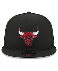 New Era Men's Black Chicago Bulls 2026 Nba Draft Crystal 9FIFTY Snapback Hat