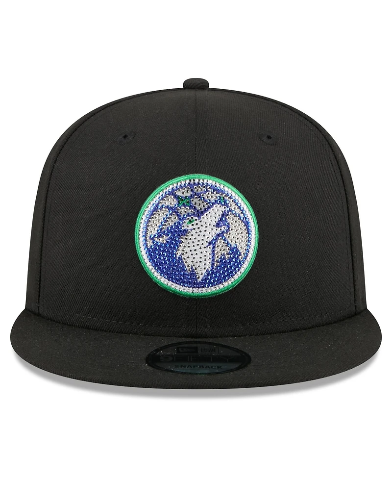 New Era Men's Black Minnesota Timberwolves 2026 Nba Draft Crystal 9FIFTY Snapback Hat