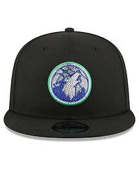New Era Men's Black Minnesota Timberwolves 2026 Nba Draft Crystal 9FIFTY Snapback Hat