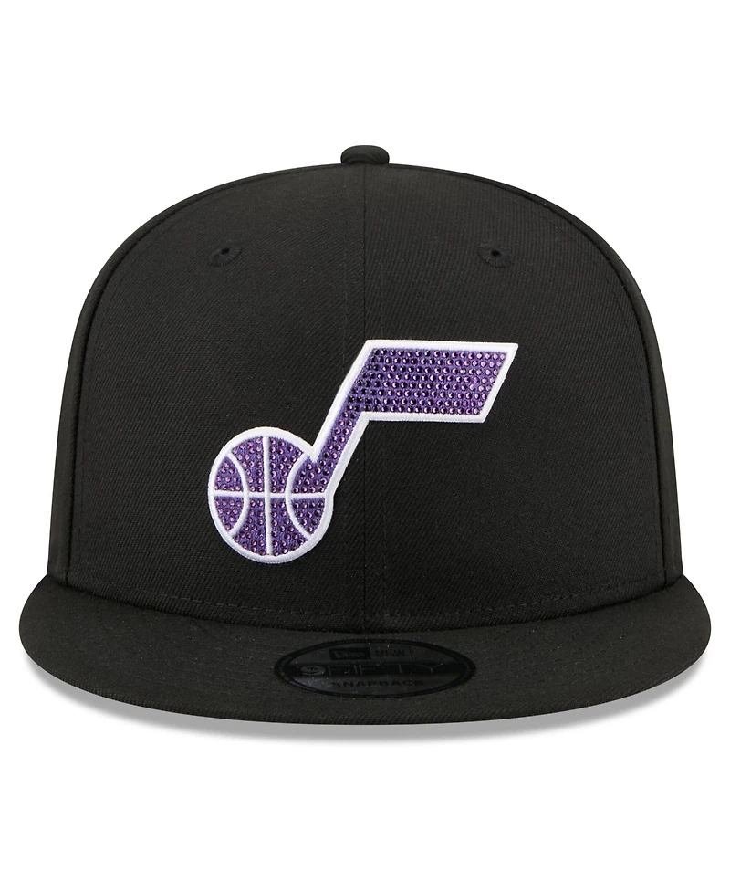 New Era Men's Black Utah Jazz 2026 Nba Draft Crystal 9FIFTY Snapback Hat