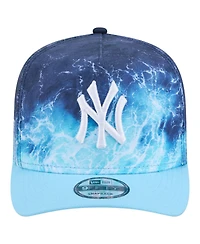New Era Men's Light Blue New York Yankees Deep Water Pre-Curved 9FIFTY A-Frame Snapback Hat