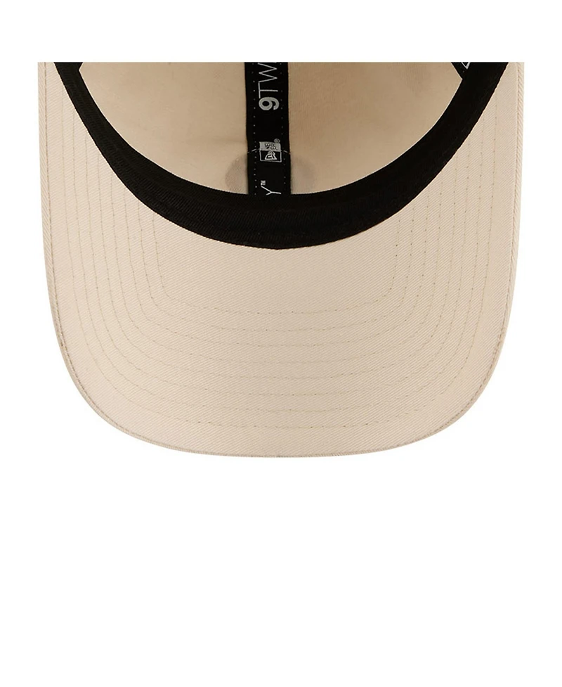New Era Men's Beige Charlotte Fc Micro Team Logo 9TWENTY Adjustable Hat