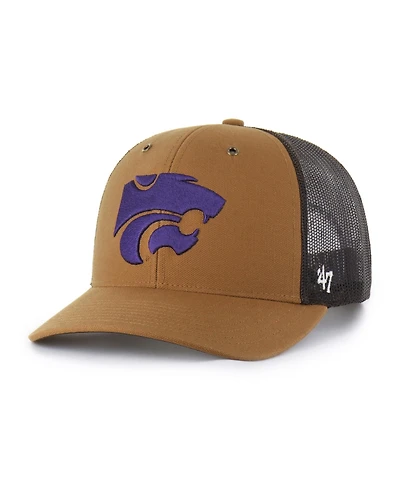 '47 Brand Men's and Women's Carhartt x Brown Kansas State Wildcats Trucker Adjustable Hat