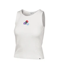 '47 Brand Women's Cream Philadelphia Phillies Floral Logo Ribbed Baby Tank Top