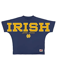 Pressbox Women's Navy Notre Dame Fighting Irish Flannigan Oversized T-Shirt