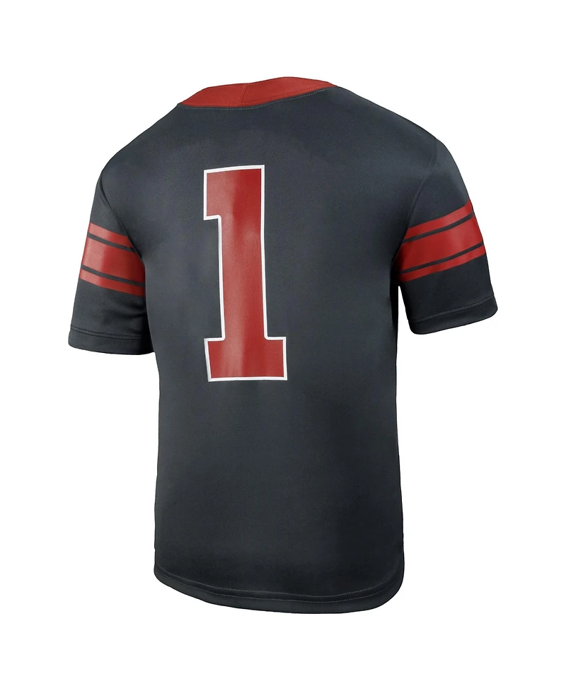 Jordan Toddler 1 Anthracite Oklahoma Sooners Alternate Football Game Jersey