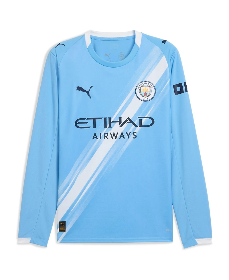 Puma Men's Phil Foden Sky Blue Manchester City 2025/26 Home Replica Long Sleeve Player Jersey