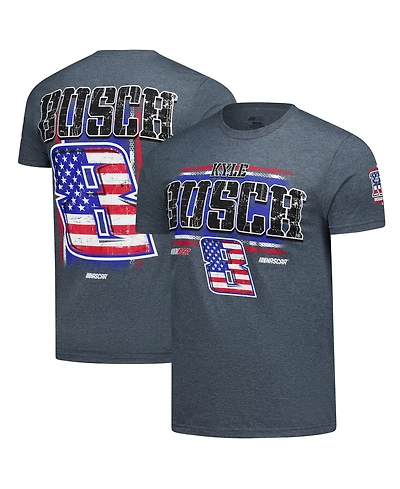Classic Ink Men's Heather Gray Kyle Busch 3-Spot Lifestyle T-Shirt