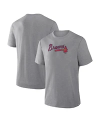 Fanatics Men's Heather Gray Atlanta Braves Play Tribute Tri-Blend T-Shirt