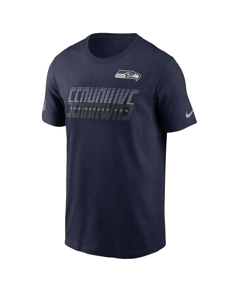 Nike Men's College Navy Seattle Seahawks Sideline Dri-fit T-Shirt