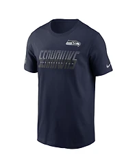 Nike Men's College Navy Seattle Seahawks Sideline Dri-fit T-Shirt