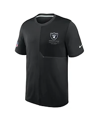 Nike Men's Black Las Vegas Raiders Sideline Uv Dri-fit Coaches Shirt