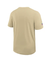 Nike Men's Gold New Orleans Saints Sideline Uv Dri-fit Coaches Shirt