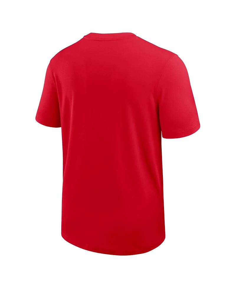 Nike Men's Scarlet Ohio State Buckeyes 2026 Sideline Uv Dri-fit Coaches Shirt