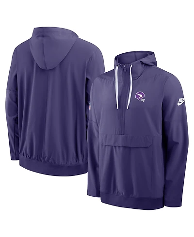 Nike Men's Purple Minnesota Vikings Alt Anorak Half-Zip Hooded Jacket