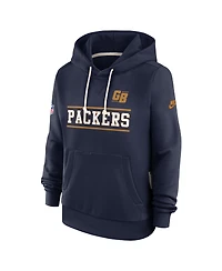 Nike Women's Navy Green Bay Packers Sideline Standard Issue Alternate Dri-fit Hoodie