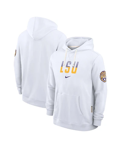 Nike Men's White Lsu Tigers 2026 Sideline Standard Issue Dri-fit Hoodie