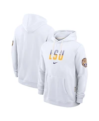 Nike Men's White Lsu Tigers 2026 Sideline Standard Issue Dri-fit Hoodie