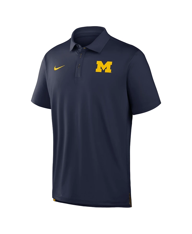 Nike Men's Navy Michigan Wolverines 2026 Sideline Tour Dri-fit Polo Shirt